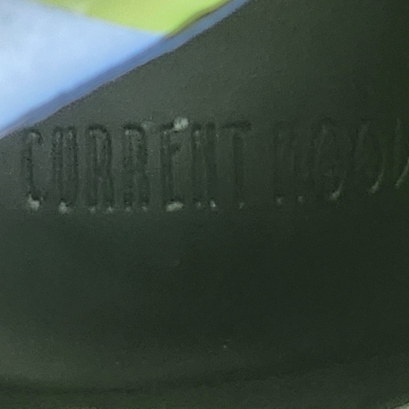 Current Mood Neon Yellow Pleather Thigh Hi Chunky Heel Zip GoGo Boots S 8M NWOB - Picture 12 of 12